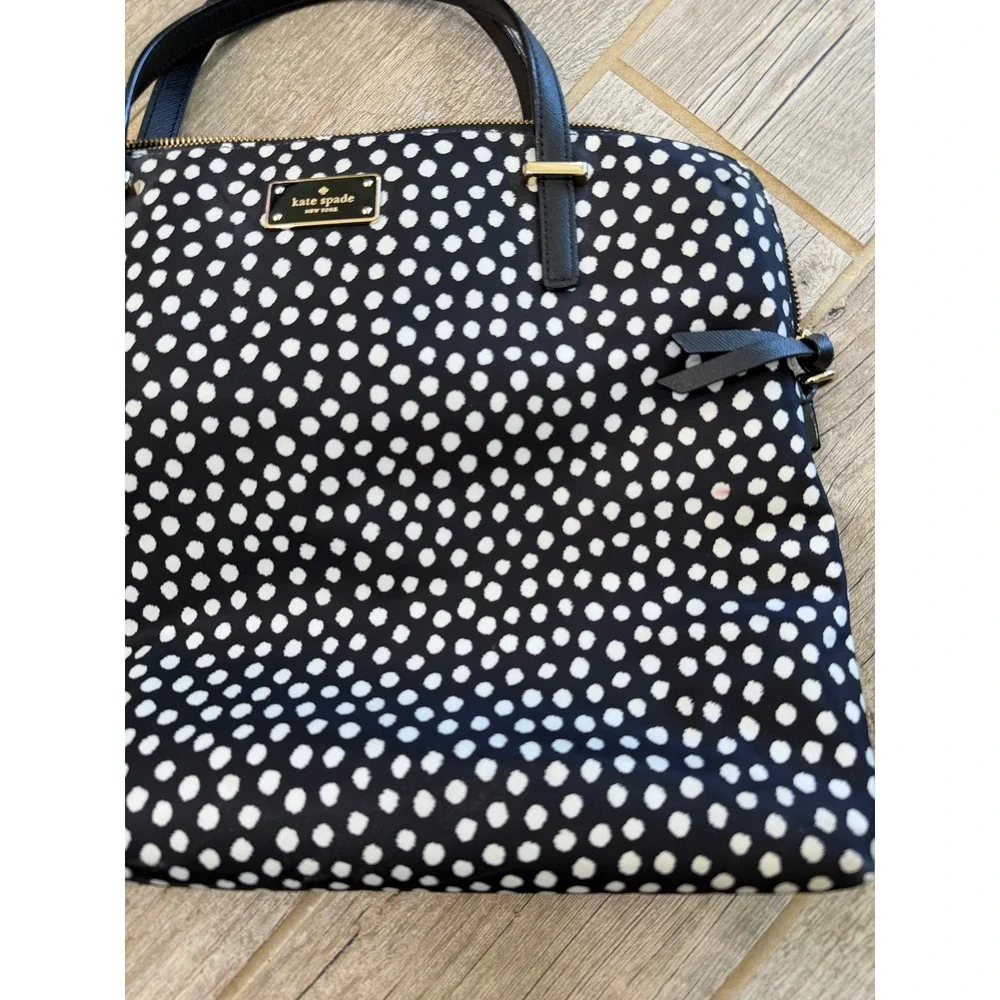 Kate Spade Daveney Wilson Road Musical Dots Laptop Bag Womens Nylon Work Bag